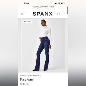 NWT SPANX Flare Jeans. Size Medium